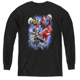 Justice League Storm Makers - Youth Long Sleeve T-Shirt Youth Long Sleeve T-Shirt Justice League   