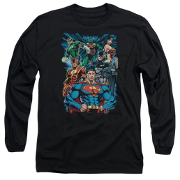 Justice League Justice Is Served Men's Long Sleeve T-Shirt Men's Long Sleeve T-Shirt Justice League   
