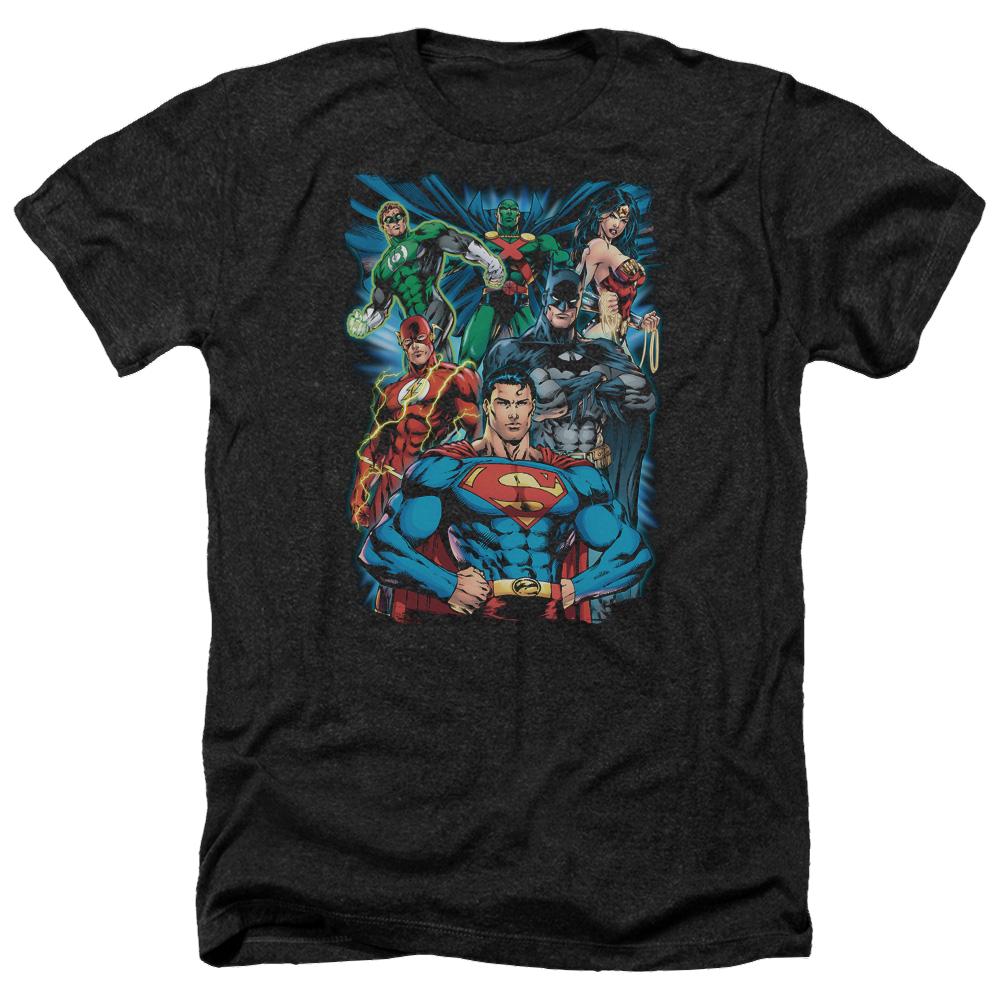 Justice League Justice Is Served Men's Heather T-Shirt Men's Heather T-Shirt Justice League   