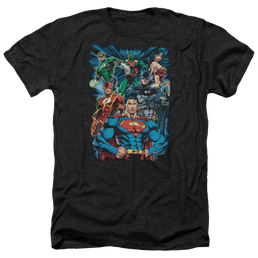 Justice League Justice Is Served Men's Heather T-Shirt Men's Heather T-Shirt Justice League   