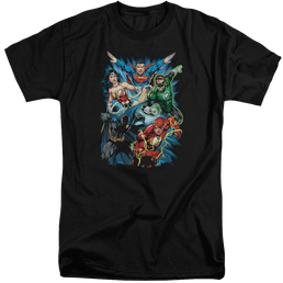 Justice League Jl Assemble Men's Tall Fit T-Shirt Men's Tall Fit T-Shirt Justice League   
