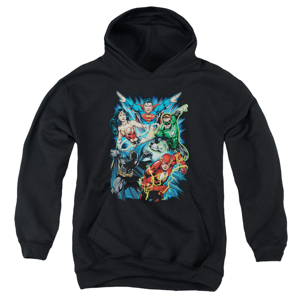 Justice League Jl Assemble - Youth Hoodie Youth Hoodie (Ages 8-12) Justice League   