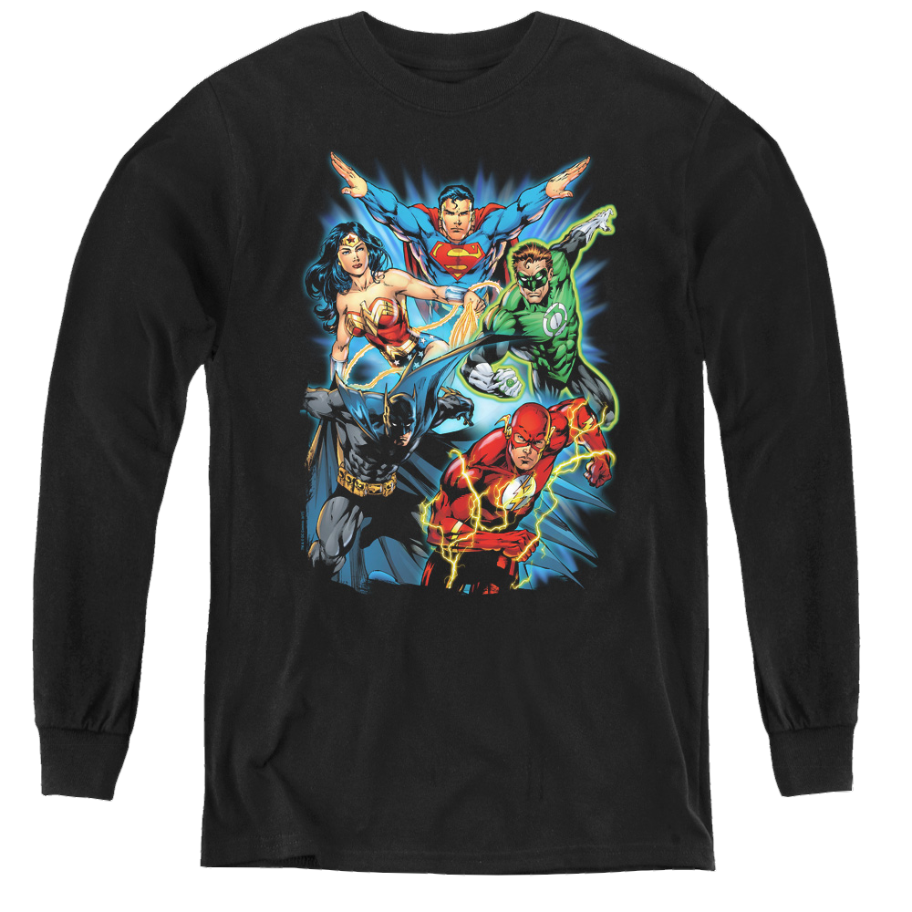 Justice League Jl Assemble - Youth Long Sleeve T-Shirt Youth Long Sleeve T-Shirt Justice League   