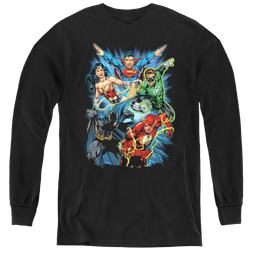 Justice League Jl Assemble - Youth Long Sleeve T-Shirt Youth Long Sleeve T-Shirt Justice League   
