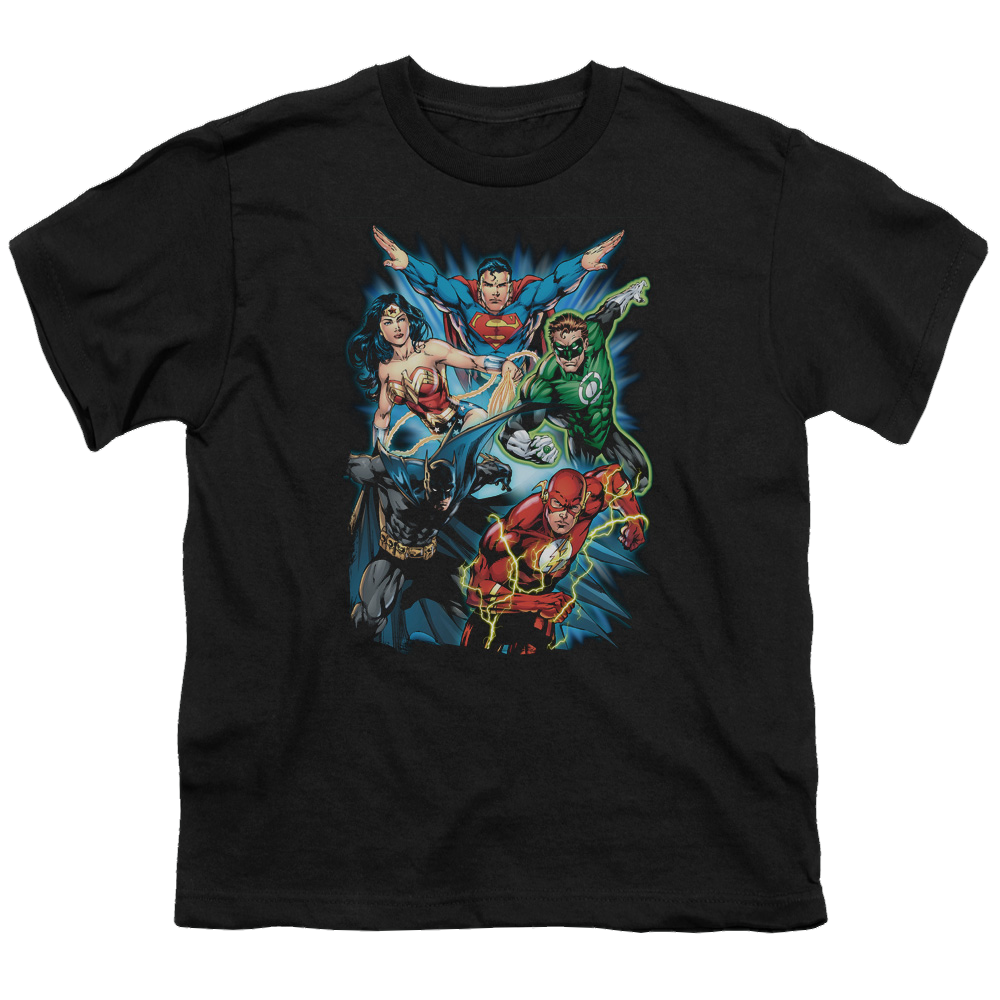 Justice League Jl Assemble - Youth T-Shirt Youth T-Shirt (Ages 8-12) Justice League   