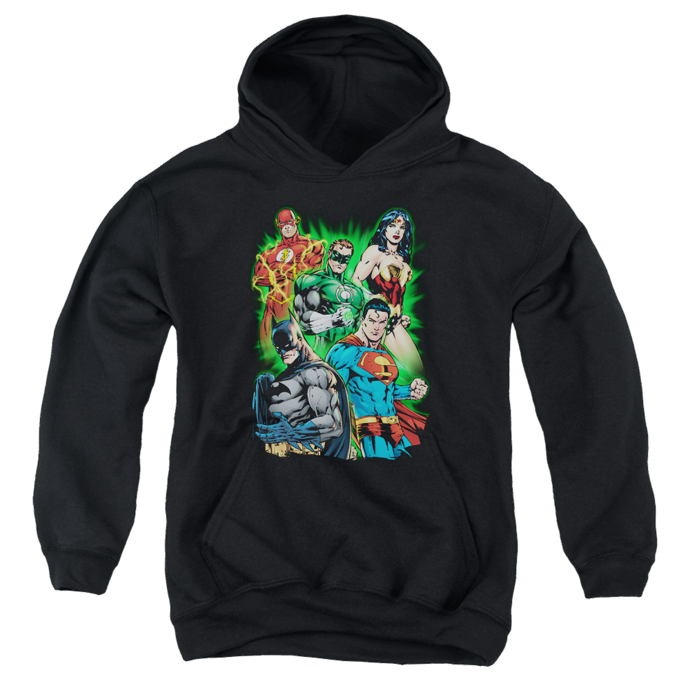 Justice League Will Power - Youth Hoodie Youth Hoodie (Ages 8-12) Justice League   