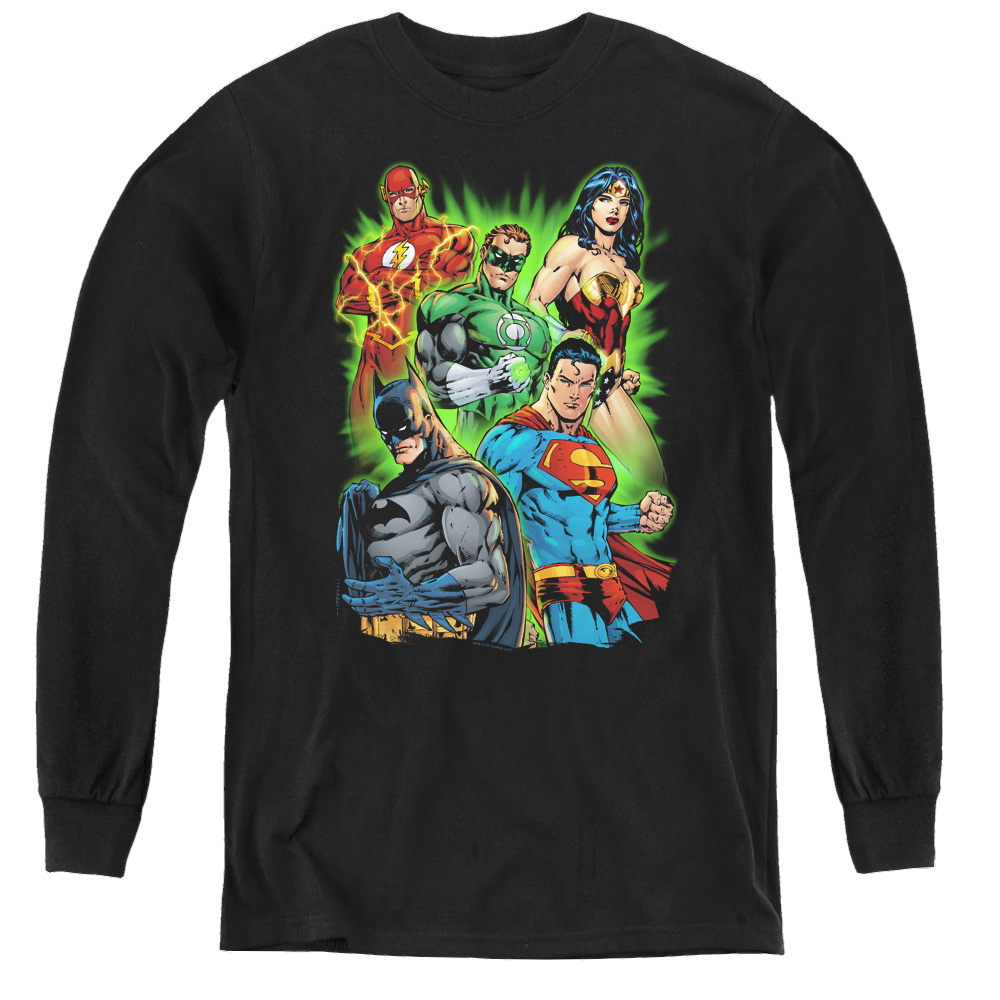 Justice League Will Power - Youth Long Sleeve T-Shirt Youth Long Sleeve T-Shirt Justice League   