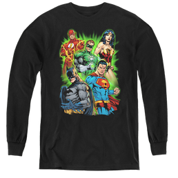 Justice League Will Power - Youth Long Sleeve T-Shirt Youth Long Sleeve T-Shirt Justice League   