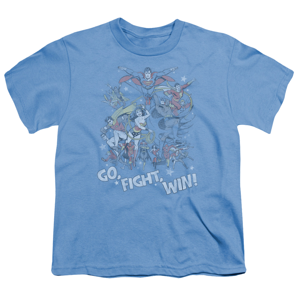 Justice League Go Fight Win - Youth T-Shirt Youth T-Shirt (Ages 8-12) Justice League   