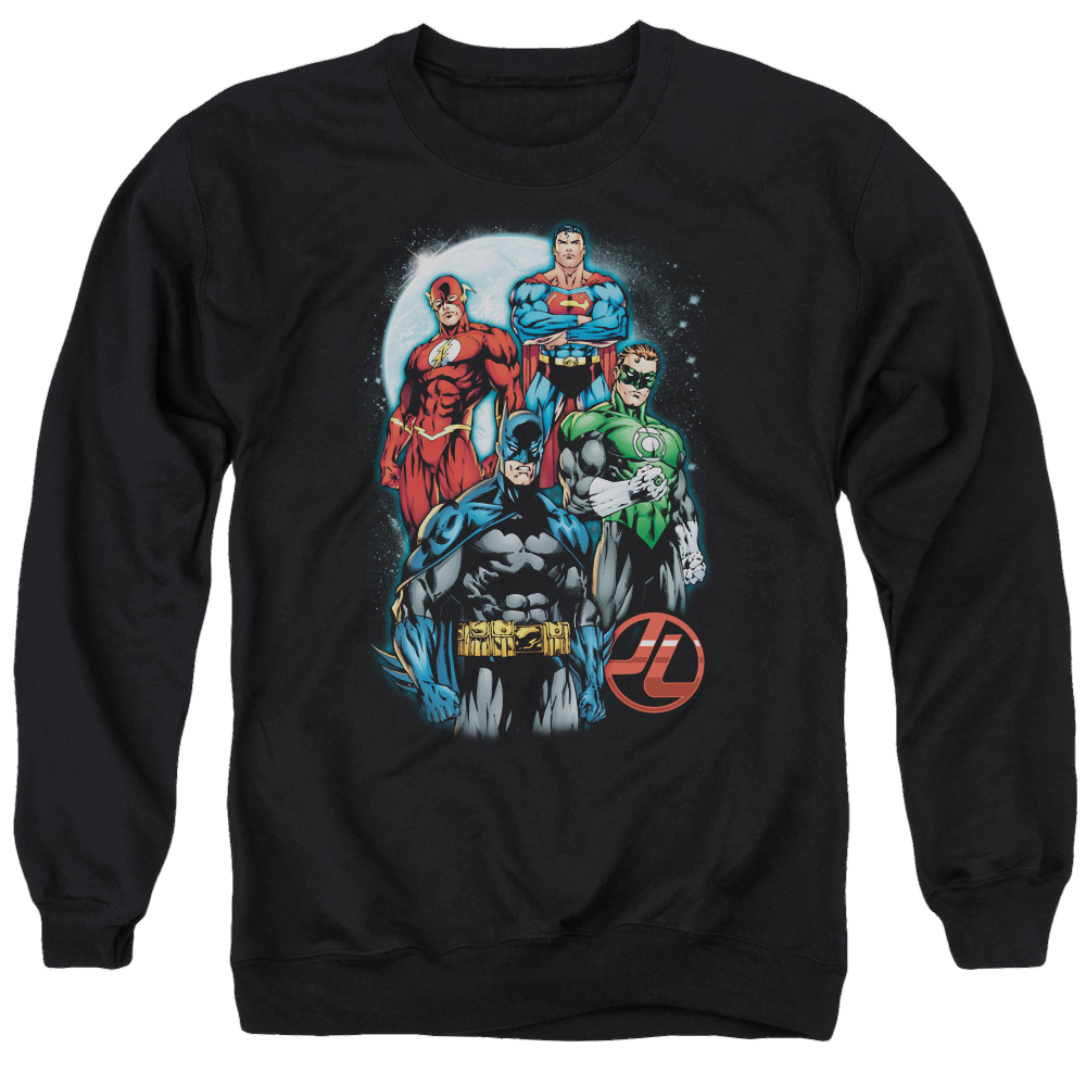 Justice League The Four Men's Crewneck Sweatshirt Men's Crewneck Sweatshirt Justice League   