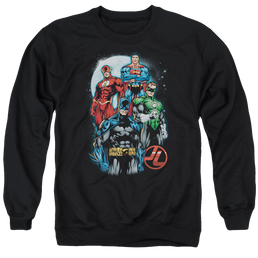 Justice League The Four Men's Crewneck Sweatshirt Men's Crewneck Sweatshirt Justice League   