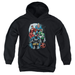 Justice League The Four - Youth Hoodie Youth Hoodie (Ages 8-12) Justice League   