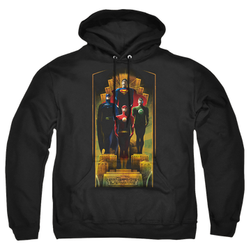 Justice League Deco Pullover Hoodie Pullover Hoodie Justice League   