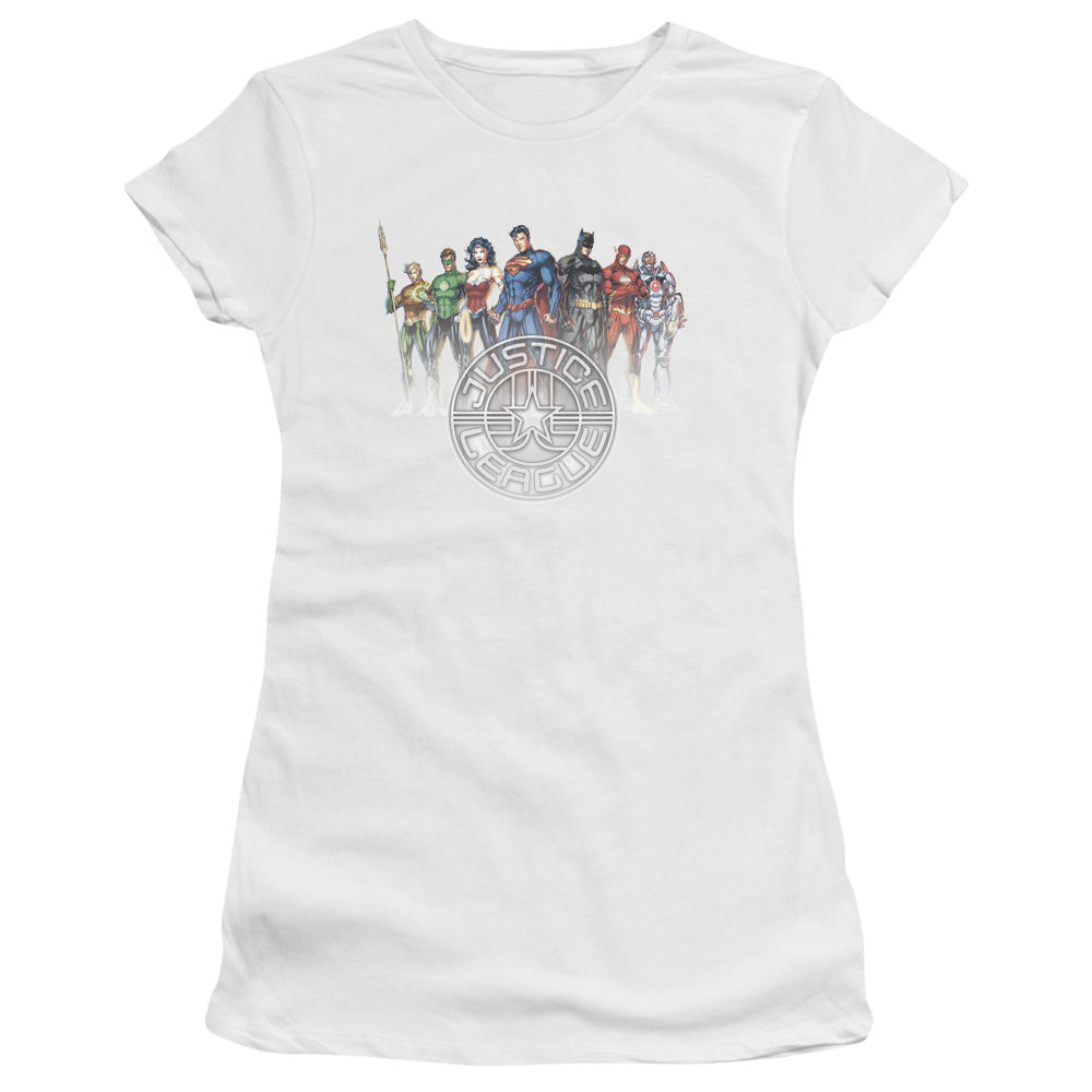 Justice League Circle Crest Juniors T-Shirt Juniors T-Shirt Justice League   
