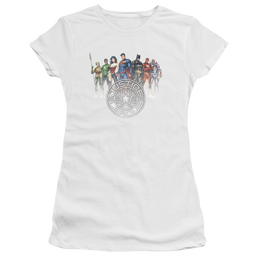 Justice League Circle Crest Juniors T-Shirt Juniors T-Shirt Justice League   