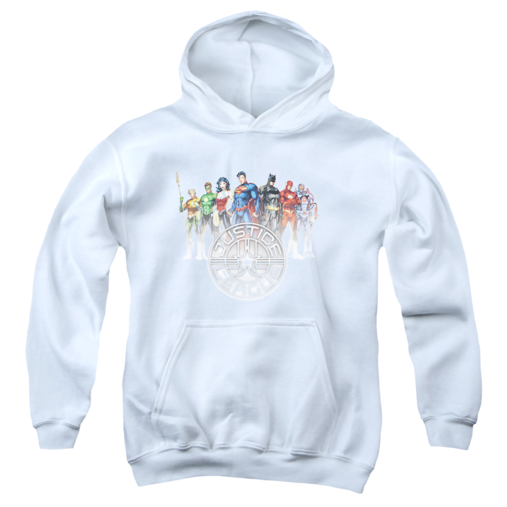Justice League Circle Crest - Youth Hoodie Youth Hoodie (Ages 8-12) Justice League   