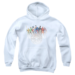 Justice League Circle Crest - Youth Hoodie Youth Hoodie (Ages 8-12) Justice League   