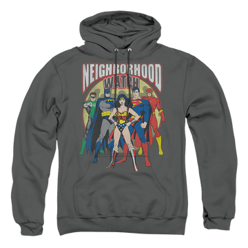 Justice League Neighborhood Watch Pullover Hoodie Pullover Hoodie Justice League   