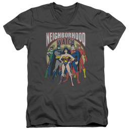 Justice League Neighborhood Watch Men's V-Neck T-Shirt Men's V-Neck T-Shirt Justice League   