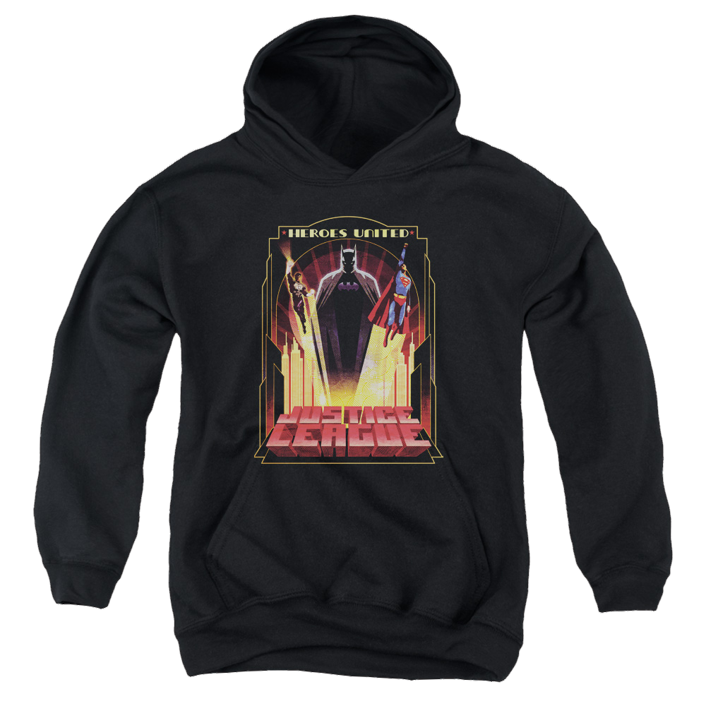 Justice League Heroes United - Youth Hoodie Youth Hoodie (Ages 8-12) Justice League   
