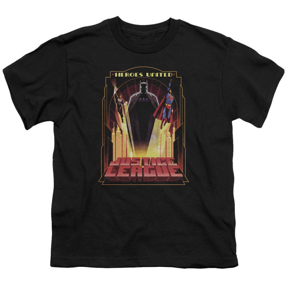 Justice League Heroes United - Youth T-Shirt Youth T-Shirt (Ages 8-12) Justice League   