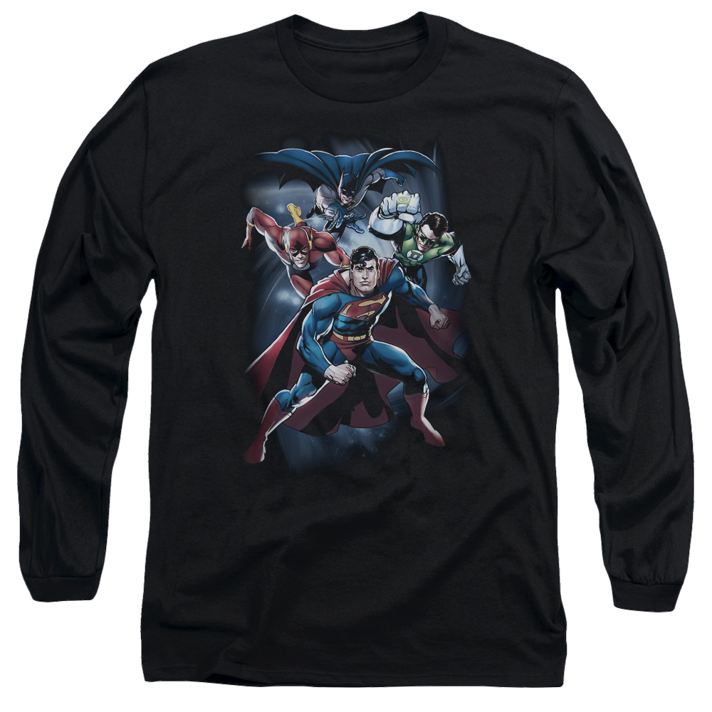 Justice League Cosmic Crew Men's Long Sleeve T-Shirt Men's Long Sleeve T-Shirt Justice League   