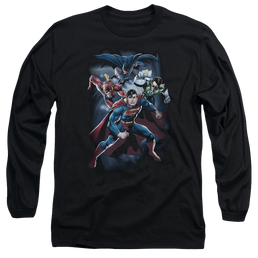 Justice League Cosmic Crew Men's Long Sleeve T-Shirt Men's Long Sleeve T-Shirt Justice League   
