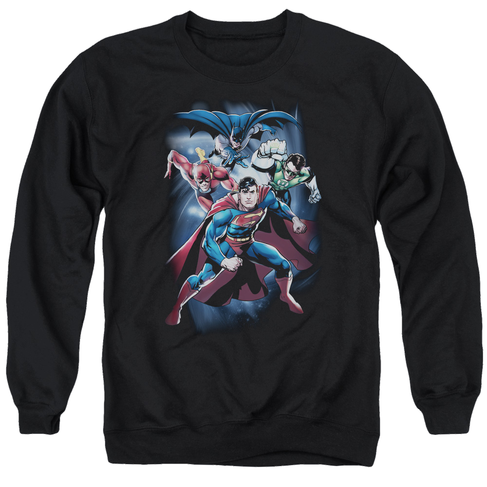 Justice League Cosmic Crew Men's Crewneck Sweatshirt Men's Crewneck Sweatshirt Justice League   
