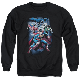 Justice League Cosmic Crew Men's Crewneck Sweatshirt Men's Crewneck Sweatshirt Justice League   