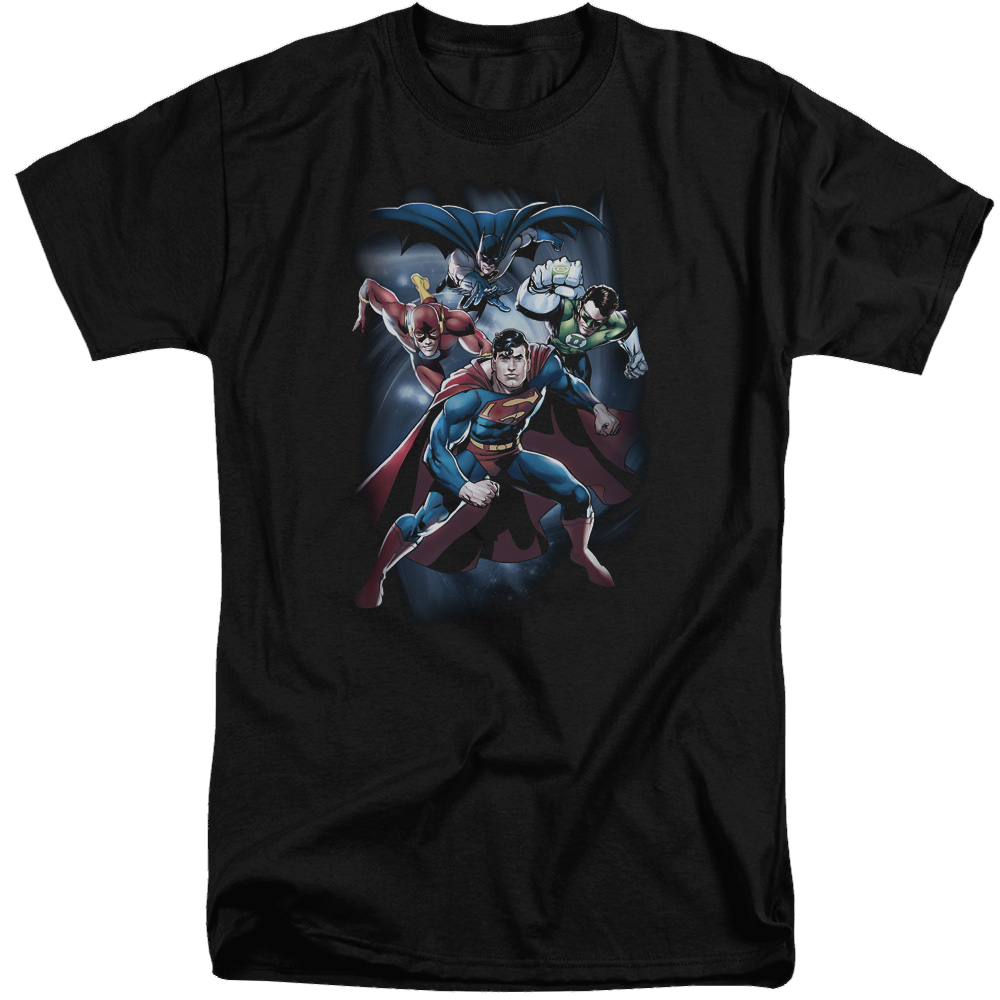 Justice League Cosmic Crew Men's Tall Fit T-Shirt Men's Tall Fit T-Shirt Justice League   