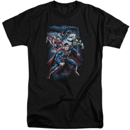 Justice League Cosmic Crew Men's Tall Fit T-Shirt Men's Tall Fit T-Shirt Justice League   
