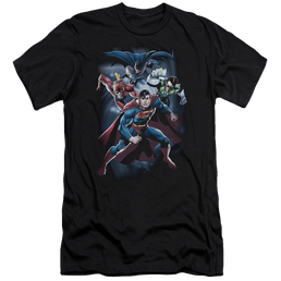 Justice League Cosmic Crew Men's Premium Slim Fit T-Shirt Men's Premium Slim Fit T-Shirt Justice League   