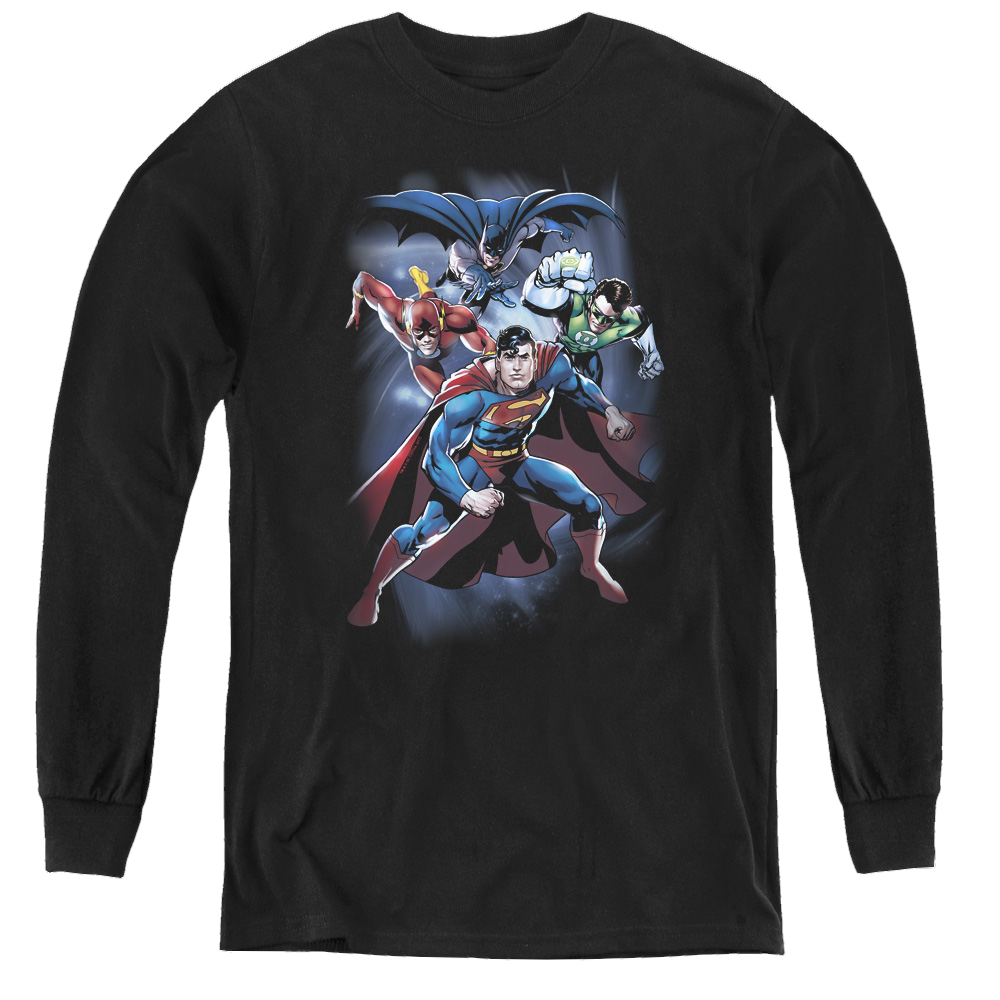 Justice League Cosmic Crew - Youth Long Sleeve T-Shirt Youth Long Sleeve T-Shirt Justice League   