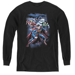 Justice League Cosmic Crew - Youth Long Sleeve T-Shirt Youth Long Sleeve T-Shirt Justice League   