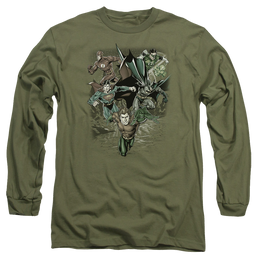 Justice League Spacing Out Men's Long Sleeve T-Shirt Men's Long Sleeve T-Shirt Justice League   