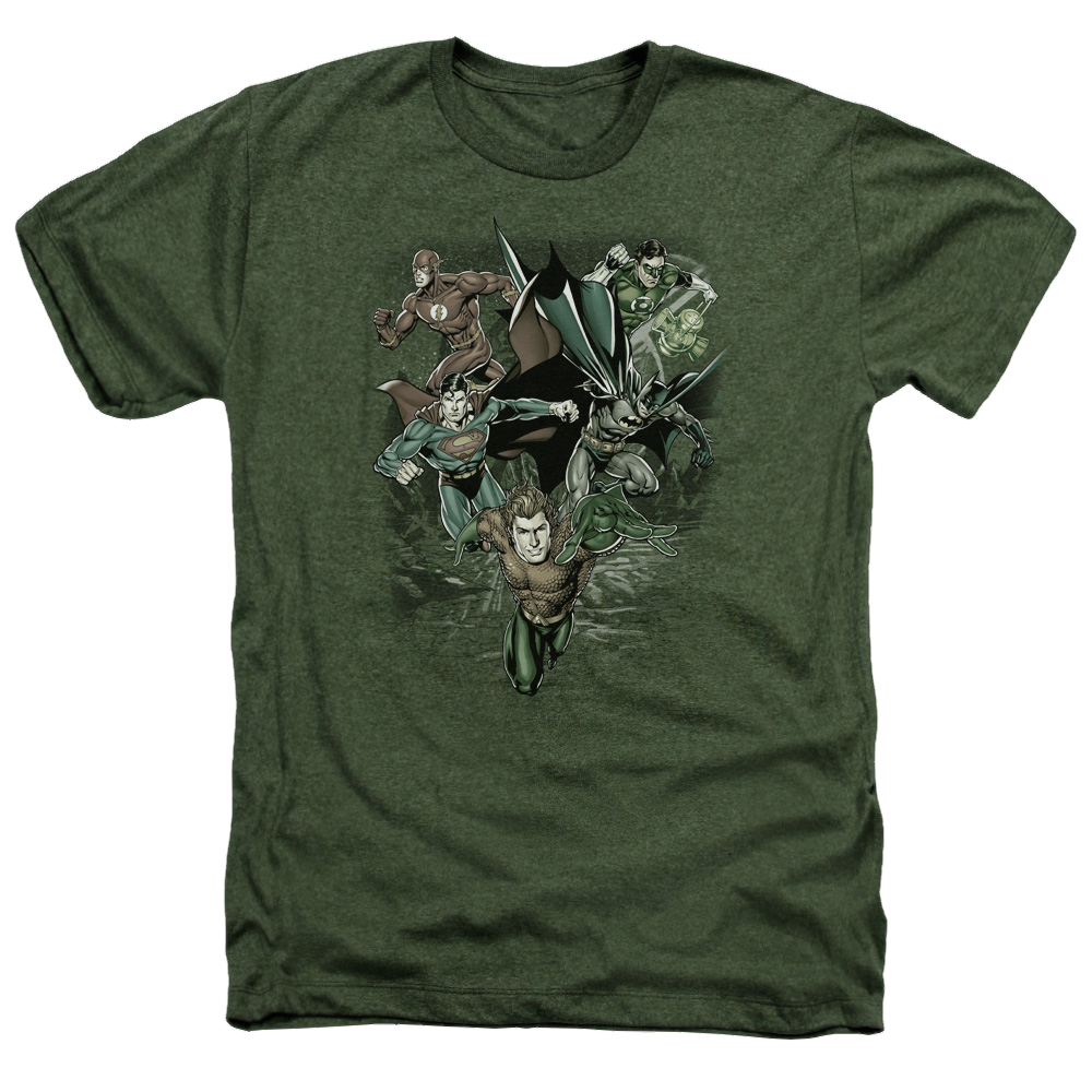 Justice League Spacing Out Men's Heather T-Shirt Men's Heather T-Shirt Justice League   