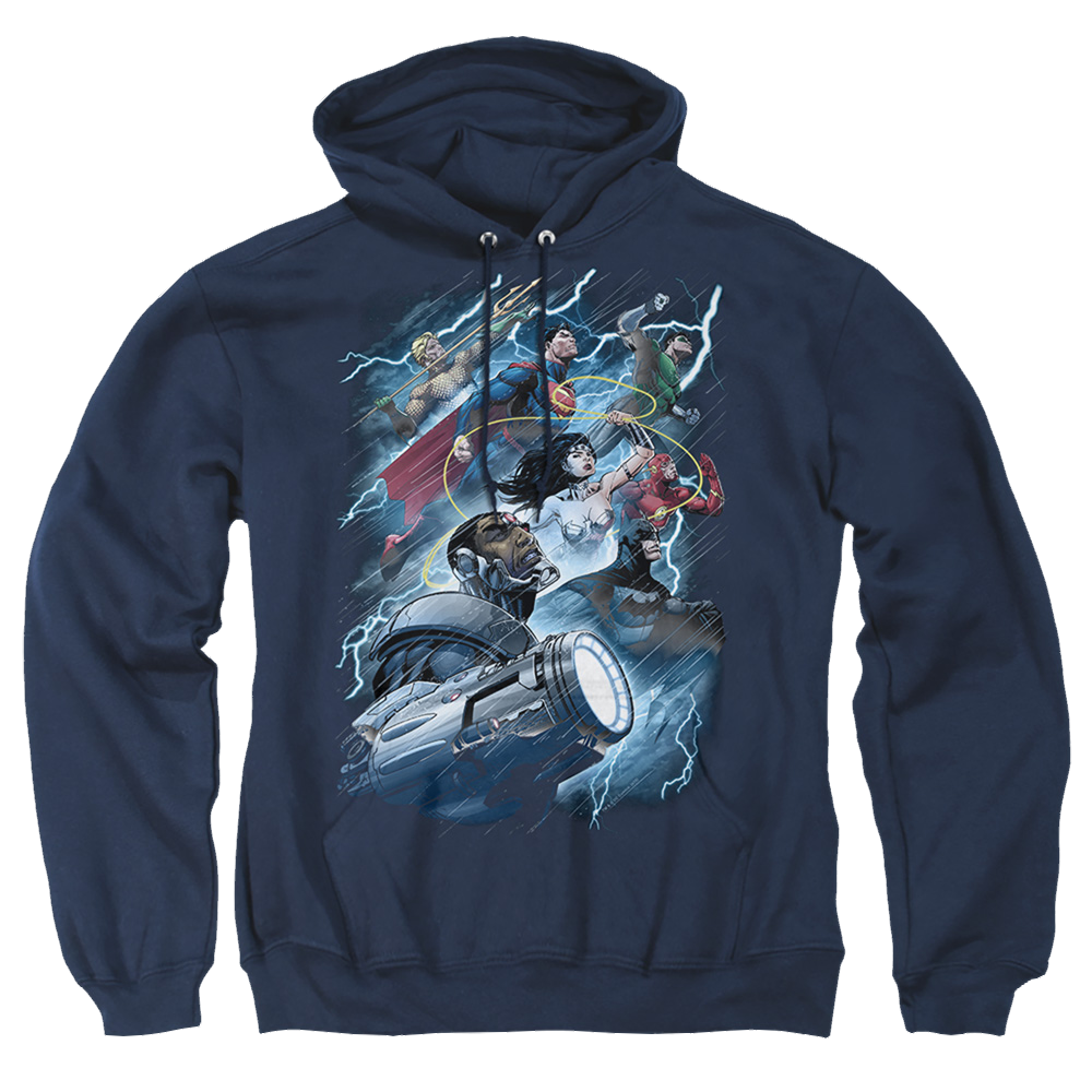 Justice League Ride The Lightening Pullover Hoodie Pullover Hoodie Justice League   