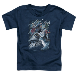 Justice League Ride The Lightening - Toddler T-Shirt Toddler T-Shirt Justice League   