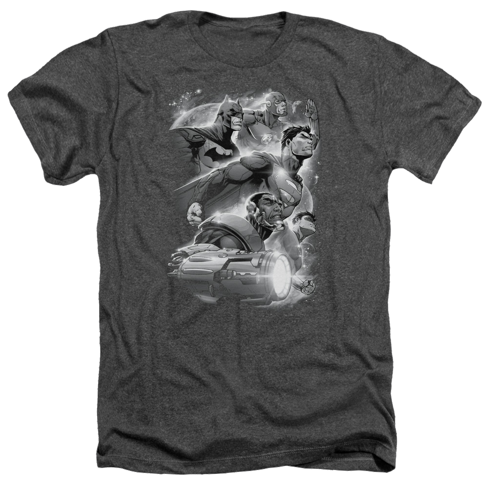 Justice League Atmospheric Men's Heather T-Shirt Men's Heather T-Shirt Justice League   