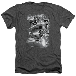Justice League Atmospheric Men's Heather T-Shirt Men's Heather T-Shirt Justice League   