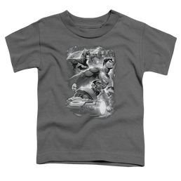 Justice League Atmospheric - Kid's T-Shirt Kid's T-Shirt (Ages 4-7) Justice League   