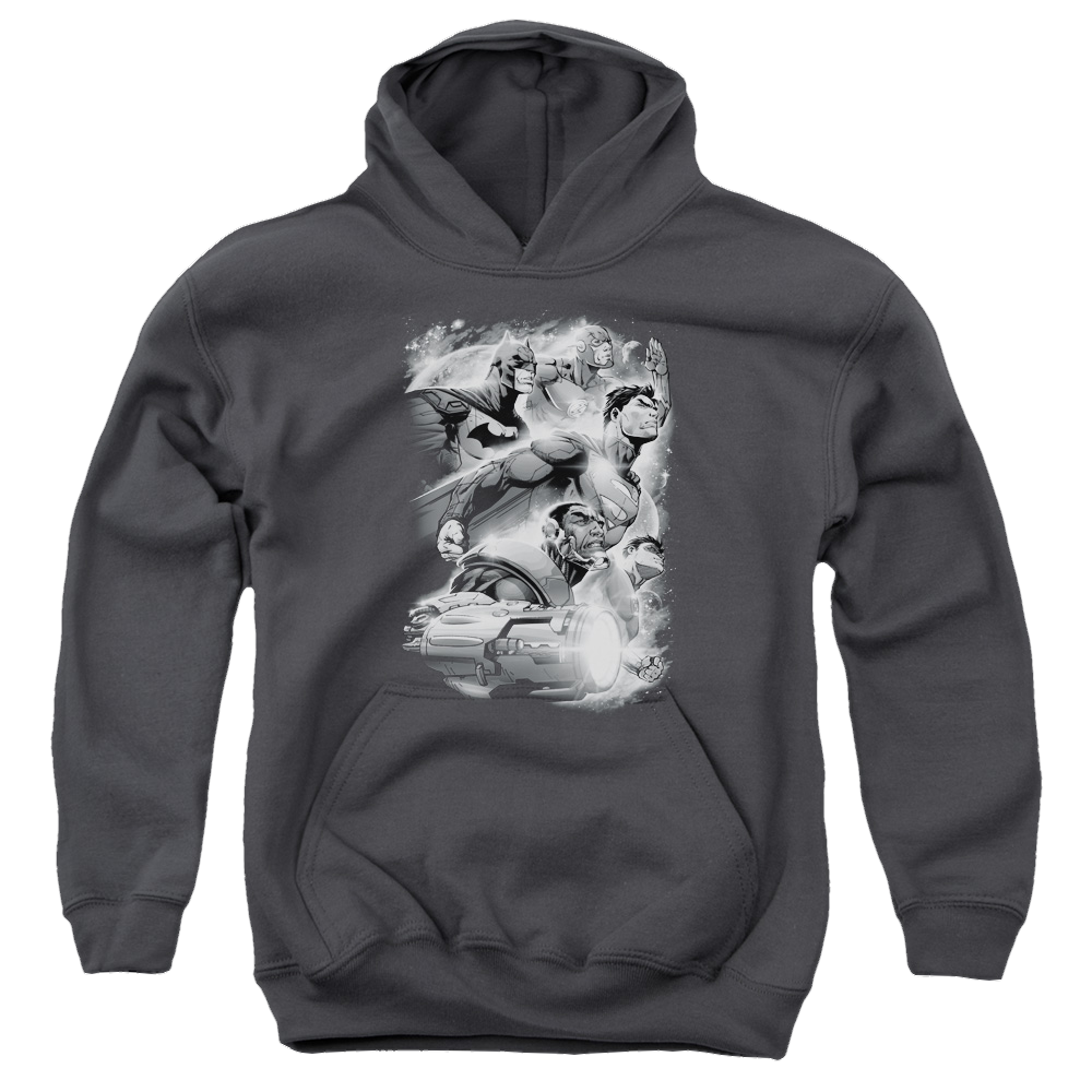 Justice League Atmospheric - Youth Hoodie Youth Hoodie (Ages 8-12) Justice League   