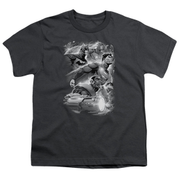 Justice League Atmospheric - Youth T-Shirt Youth T-Shirt (Ages 8-12) Justice League   