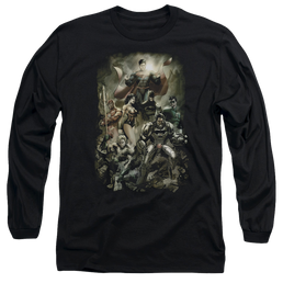 Justice League Aftermath Men's Long Sleeve T-Shirt Men's Long Sleeve T-Shirt Justice League   