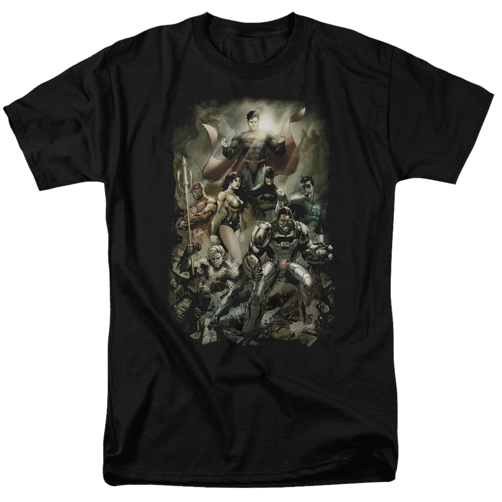 Justice League Aftermath Men's Regular Fit T-Shirt Men's Regular Fit T-Shirt Justice League   