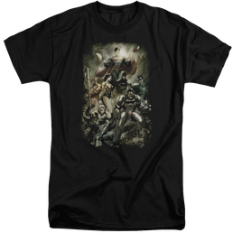 Justice League Aftermath Men's Tall Fit T-Shirt Men's Tall Fit T-Shirt Justice League   