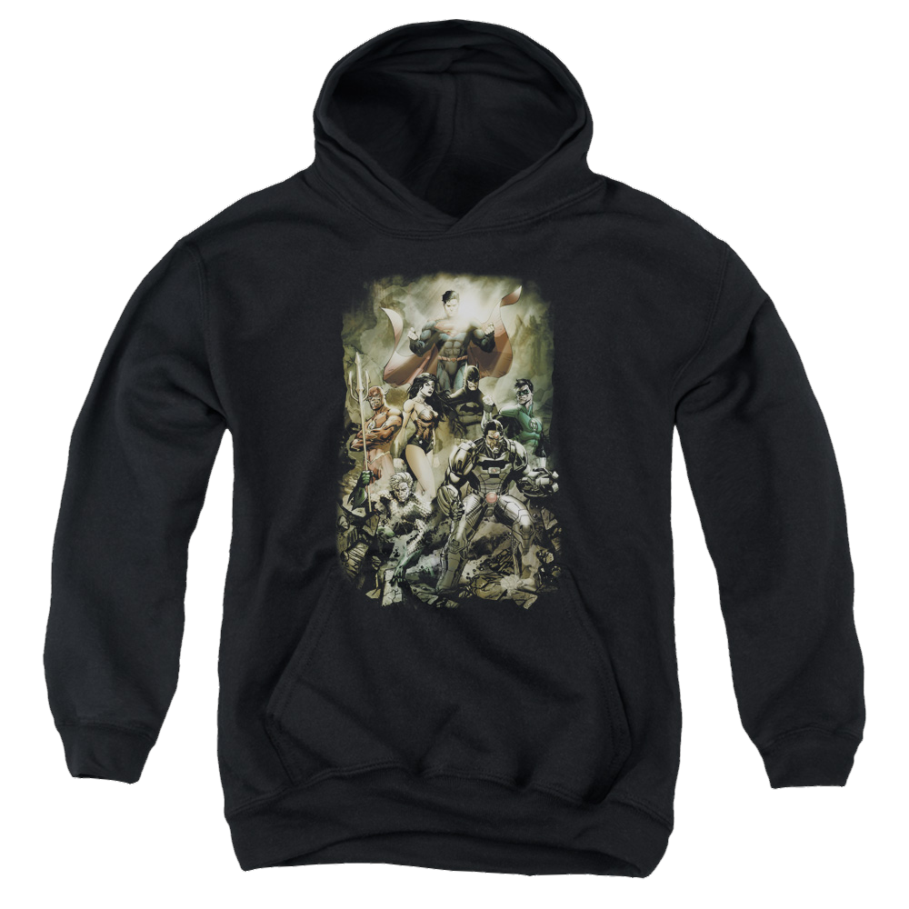 Justice League Aftermath - Youth Hoodie Youth Hoodie (Ages 8-12) Justice League   