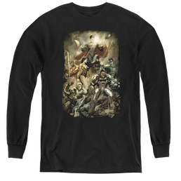 Justice League Aftermath - Youth Long Sleeve T-Shirt Youth Long Sleeve T-Shirt Justice League   
