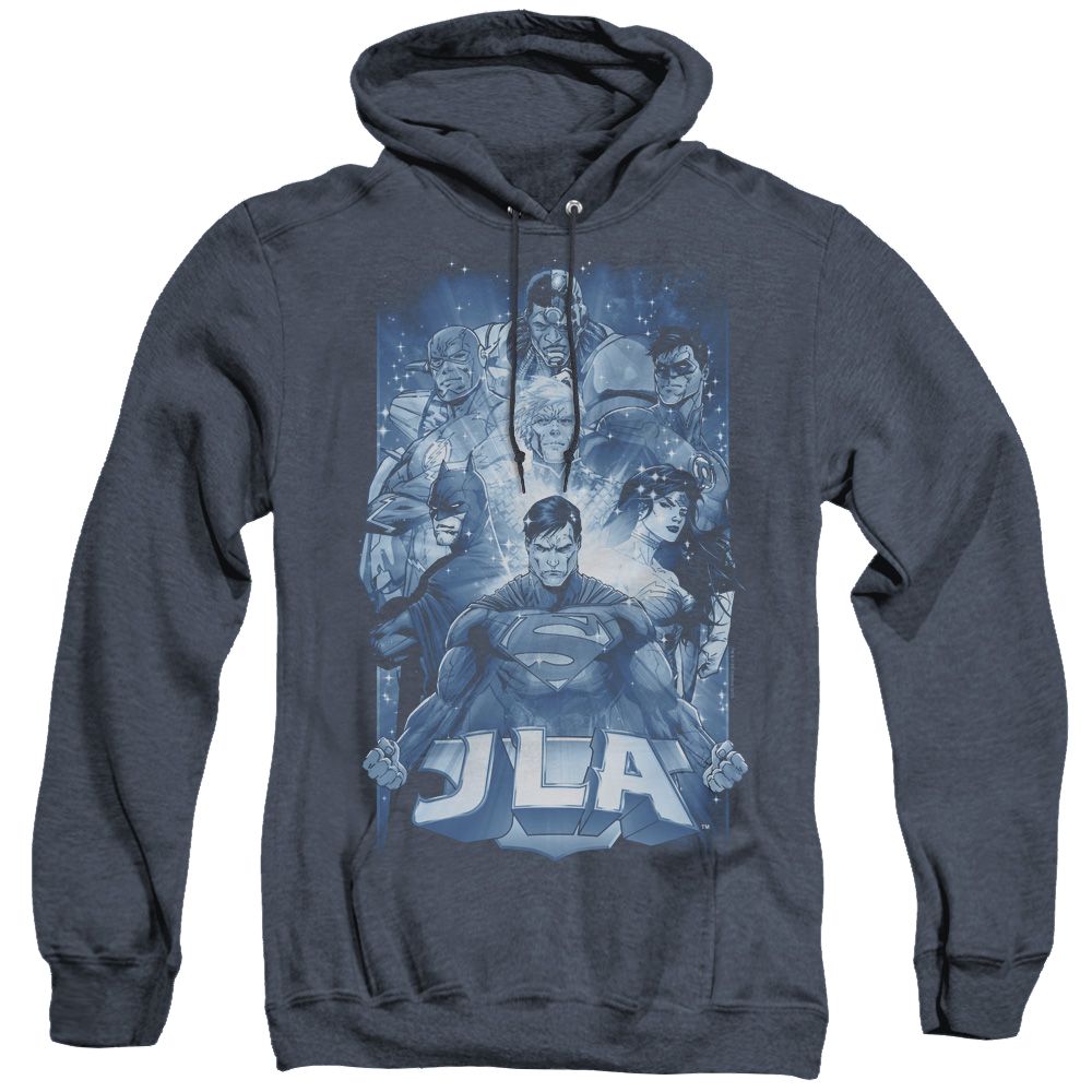 Justice League Burst - Heather Pullover Hoodie Heather Pullover Hoodie Justice League   
