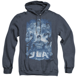 Justice League Burst - Heather Pullover Hoodie Heather Pullover Hoodie Justice League   